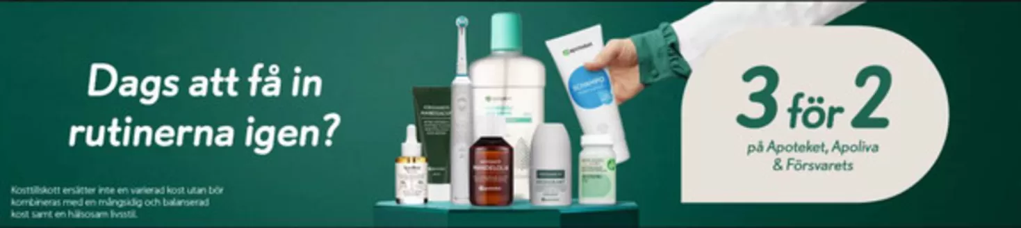 Apoteket-katalog i Stöde | 20-50% rabatt! | 2026-07-29T00:00:00.000Z - 2026-08-23T00:00:00.000Z