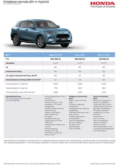 Honda-katalog i Mariestad | ZR V Prislista juli 2026 | 2026-01-01T00:00:00.000Z - 2026-12-31T00:00:00.000Z
