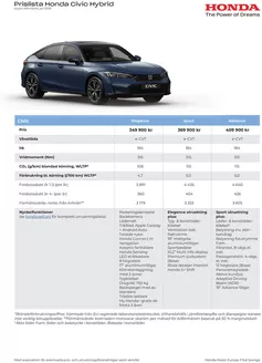 Honda-katalog i Mariestad | CIVIC 27YM Prislista SE WEBB | 2026-01-01T00:00:00.000Z - 2026-12-31T00:00:00.000Z