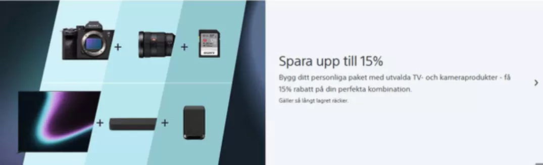 Sony-katalog | Spara upp till 15%! | 2026-08-21T00:00:00.000Z - 2026-09-06T00:00:00.000Z