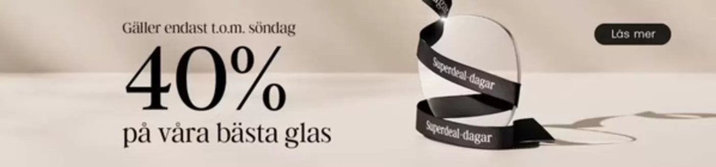 Synoptik-katalog i Nybygget (Stockholm) | 40% rabatt! | 2026-08-31T00:00:00.000Z - 2026-09-13T00:00:00.000Z
