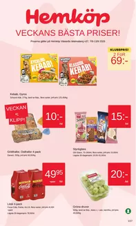 Hemköp-katalog i Hjärsås | Hemköp Västerås Malmaberg reklamblad | 2026-09-07T00:00:00.000Z - 2026-09-13T00:00:00.000Z