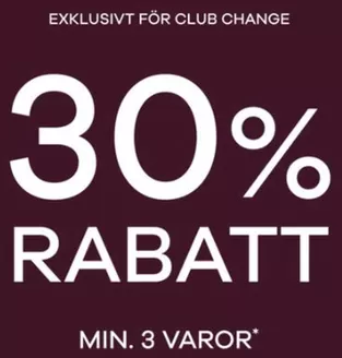 Change-katalog | 30% rabatt! | 2026-09-10T00:00:00.000Z - 2026-09-24T00:00:00.000Z