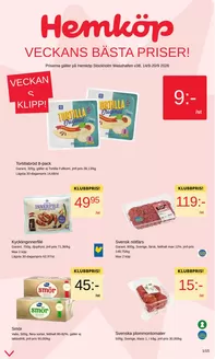 Hemköp-katalog i Drottningholm | Hemköp Stockholm Wasahallen reklamblad | 2026-09-14T00:00:00.000Z - 2026-09-20T00:00:00.000Z