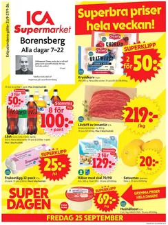 ICA Supermarket-katalog i Södra Kränge | Exklusiva deals och fynd | 2026-09-21T00:00:00.000Z - 2026-09-27T00:00:00.000Z