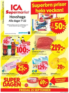 ICA Supermarket-katalog i Moheda | Våra bästa deals för dig | 2026-09-21T00:00:00.000Z - 2026-10-05T00:00:00.000Z