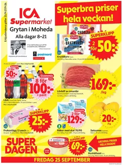 ICA Supermarket-katalog i Västervik | Specialerbjudanden för dig | 2026-09-21T00:00:00.000Z - 2026-10-05T00:00:00.000Z