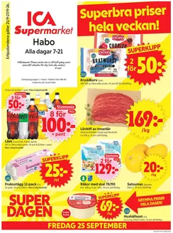 ICA Supermarket-katalog i Färingtofta | Fantastiskt erbjudande för fyndjägare | 2026-09-21T00:00:00.000Z - 2026-09-27T00:00:00.000Z