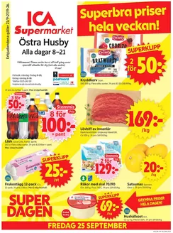 ICA Supermarket-katalog i Götene | Erbjudanden för fyndjägare | 2026-09-21T00:00:00.000Z - 2026-09-27T00:00:00.000Z