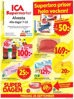 ICA Supermarket-katalog i Växjö | ICA Supermarket reklamblad | 2026-09-21T00:00:00.000Z - 2026-10-05T00:00:00.000Z