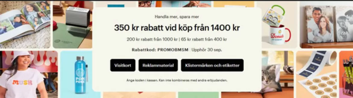Vistaprint-katalog i Gössäter | Erbjudande! | 2026-09-24T00:00:00.000Z - 2026-09-30T00:00:00.000Z