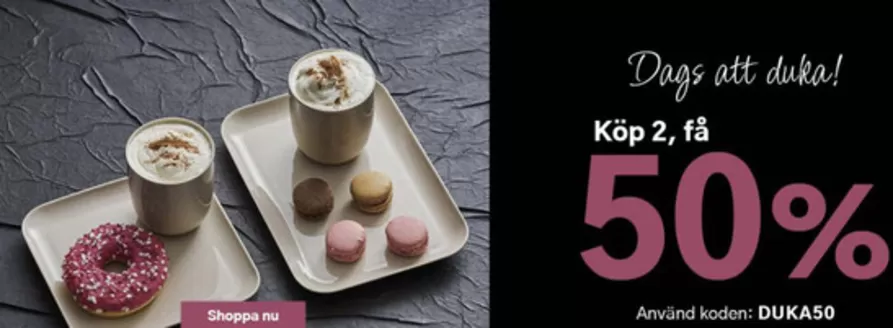 Kitch'n-katalog | Köp 2 få 50% rabatt. | 2026-09-29T00:00:00.000Z - 2026-10-03T00:00:00.000Z