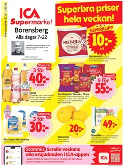 ICA Supermarket-katalog i Öjebro | Top-deals för alla kunder | 2026-10-05T00:00:00.000Z - 2026-10-19T00:00:00.000Z