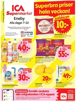 ICA Supermarket-katalog i Skärblacka | Erbjudanden för fyndjägare | 2026-10-05T00:00:00.000Z - 2026-10-19T00:00:00.000Z