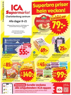 ICA Supermarket-katalog i Skänninge | Attraktiva specialerbjudanden för alla | 2026-10-12T00:00:00.000Z - 2026-10-26T00:00:00.000Z