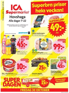ICA Supermarket-katalog i Rörvik (Halland) | Erbjudanden för fyndjägare | 2026-10-26T00:00:00.000Z - 2026-11-01T00:00:00.000Z