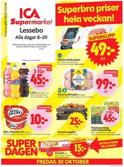 ICA Supermarket-katalog i Rörvik (Halland) | Spara nu med våra deals | 2026-10-26T00:00:00.000Z - 2026-11-01T00:00:00.000Z