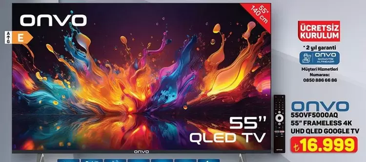 55" FRAMELESS 4K UHD QLED GOOGLE TV