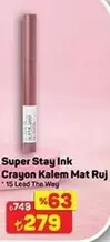 Crayon Kalem Mat Ruj