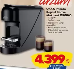 Bar - OKKA Intenso Kapsül Kahve Makinesi OK0045