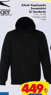 Erkek Kapüşonlu Sweatshirt İçi Şardonlu