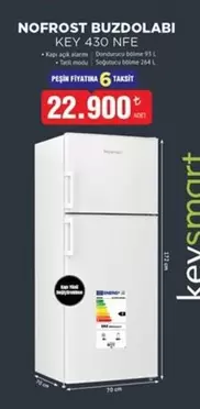 NOFROST BUZDOLABI KEY 430 NFE