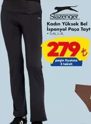 Slazenger - Kadın Yüksek Bel İspanyol Paça Tayt