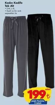 Kadın Kadife Tek Alt