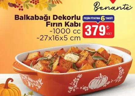 Balkabağı Dekorlu Fırın Kabı