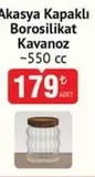 Akasya Kapaklı Borosilikat Kavanoz