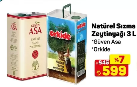 Natürel Sızma Zeytinyağı 3 L