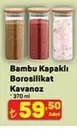 Bambu Kapaklı Borosilikat Kavanoz