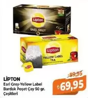 Earl Grey-Yellow Label Bardak Poşet Çay 50 gr. Çeşitleri