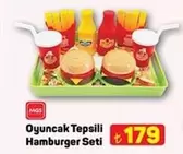 Oyuncak Tepsili Hamburger Seti