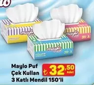 Puf Çek Kullan 3 Katlı Mendil 150'li