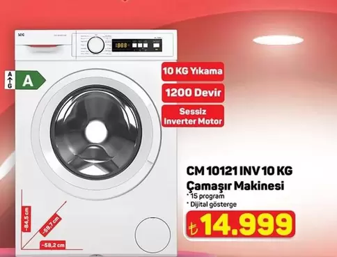 Inverter - CM 10121 INV 10 KG Çamaşır Makinesi