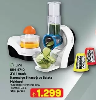 KIM-4710 2'si 1 Arada Narenciye Sıkacağı ve Salata Makinesi