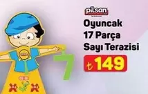 Pilsan - Oyuncak 17 Parça Sayı Terazisi