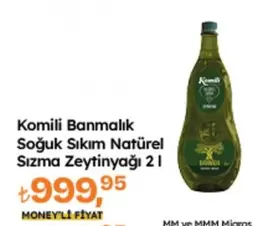 Komili - Banmalık Soğuk Sıkım Natürel Sızma Zeytinyağı