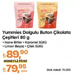 Beyaz - Dolgulu Buton Çikolata