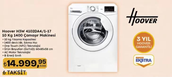 H3W 41020A4/1-17 10 Kg 1400 Çamaşır Makinesi