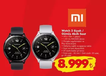 Watch 2 Siyah / Gümüş Akıllı Saat