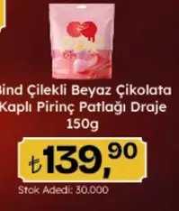 Beyaz - Çilekli  Çikolata Kaplı Pirinç Patlağı Draje