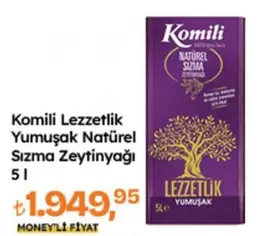 Komili - Lezzetlik Yumuşak Natürel Sızma Zeytinyağı