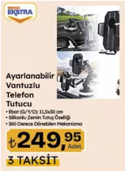 Ayarlanabilir Vantuzlu Telefon Tutucu