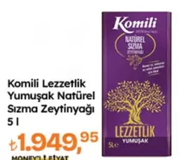 Komili - Lezzetlik Yumuşak Natürel Sızma Zeytinyağı