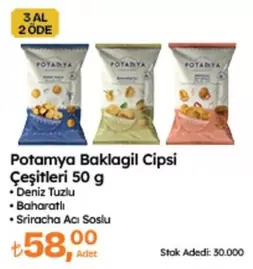 Potamya Baklagil Cipsi Çeşitleri