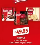 Beyaz - Clas.Kare Sütlü-Bitter- Çikolata