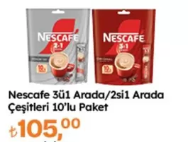 Nescafe 3ü1 Arada/2si1 Arada Çeşitleri
