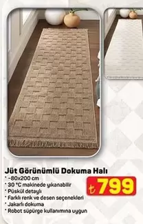 Jüt Görünümlü Dokuma Halı